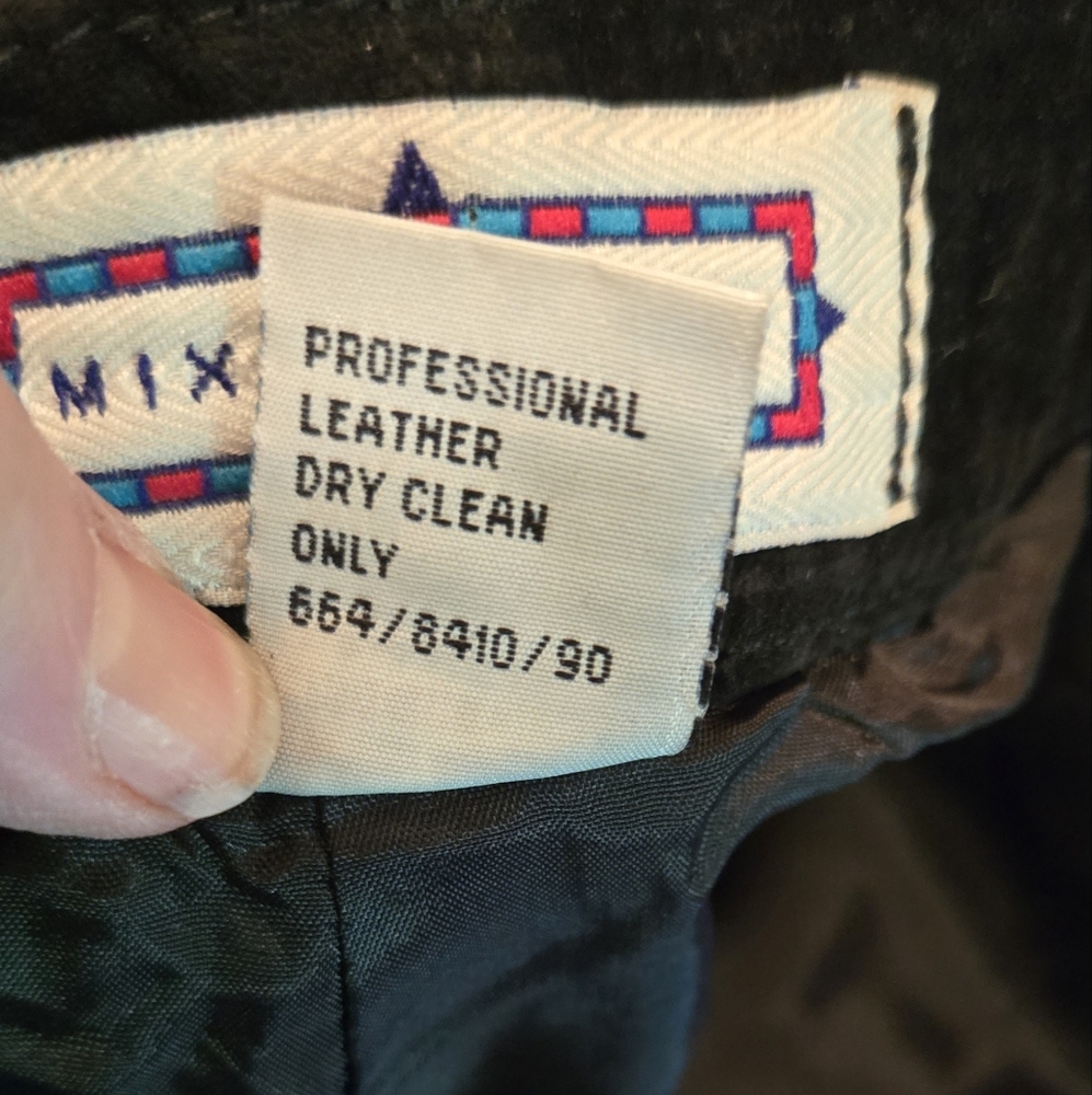 Mixed Blues Genuine Suede Straight Leg Pants Lined NWOT Never Worn Vintage Sz7 - Picture 11 of 11